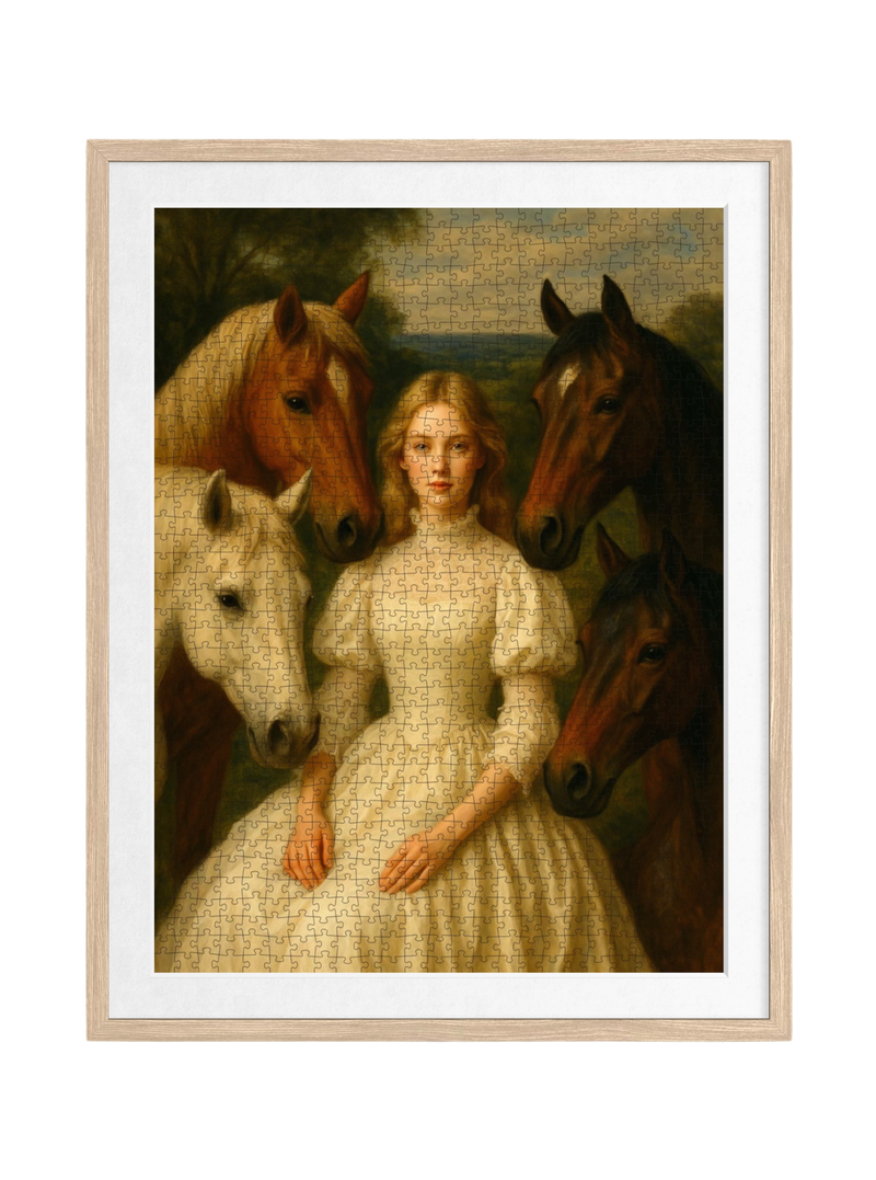 "Maiden and the Quiet Herd" — AI premium DAILE art gift set for art lovers with 1000-piece puzzle experience