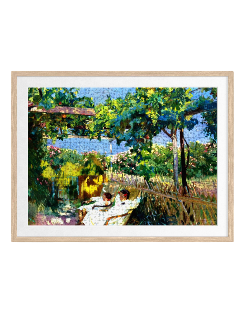 “La Siesta en el Jardín ” premium DAILE art gift set for art lovers with 1000-piece puzzle experience