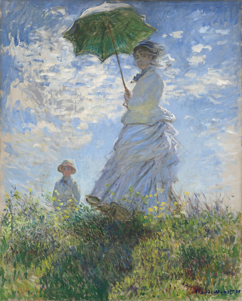 Woman with a Parasol by Claude Monet as a premium DAILE 1000-piece art puzzle gift set