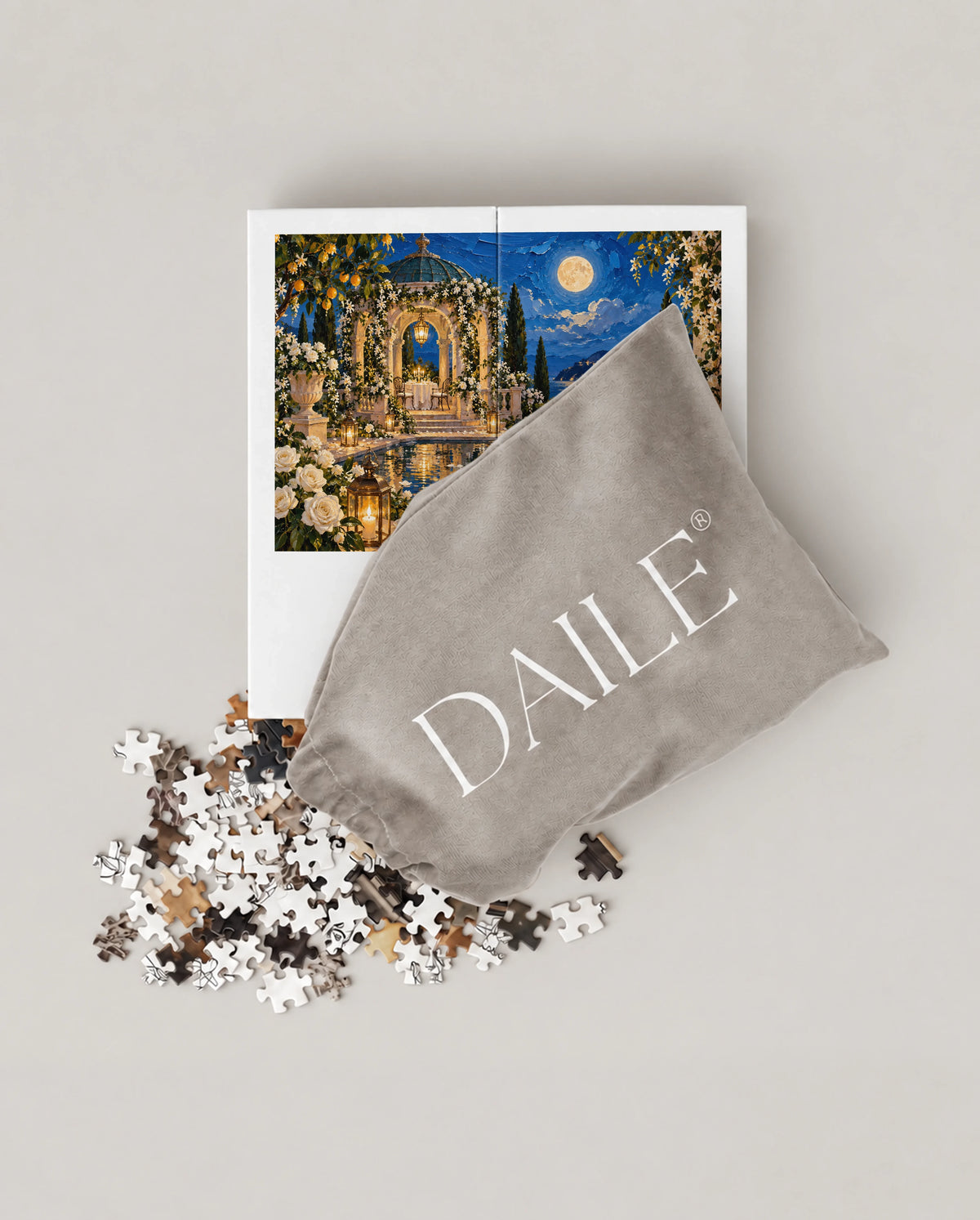 DAILE Mini set seen from above with pouch #set:mini