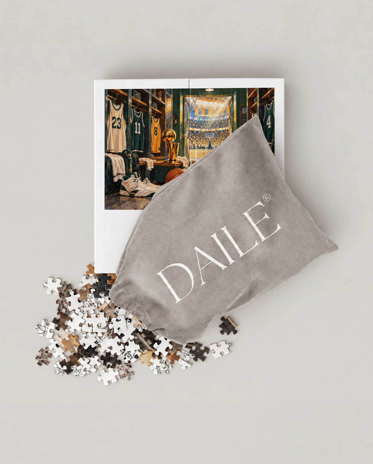 DAILE Mini set seen from above with pouch #set:mini