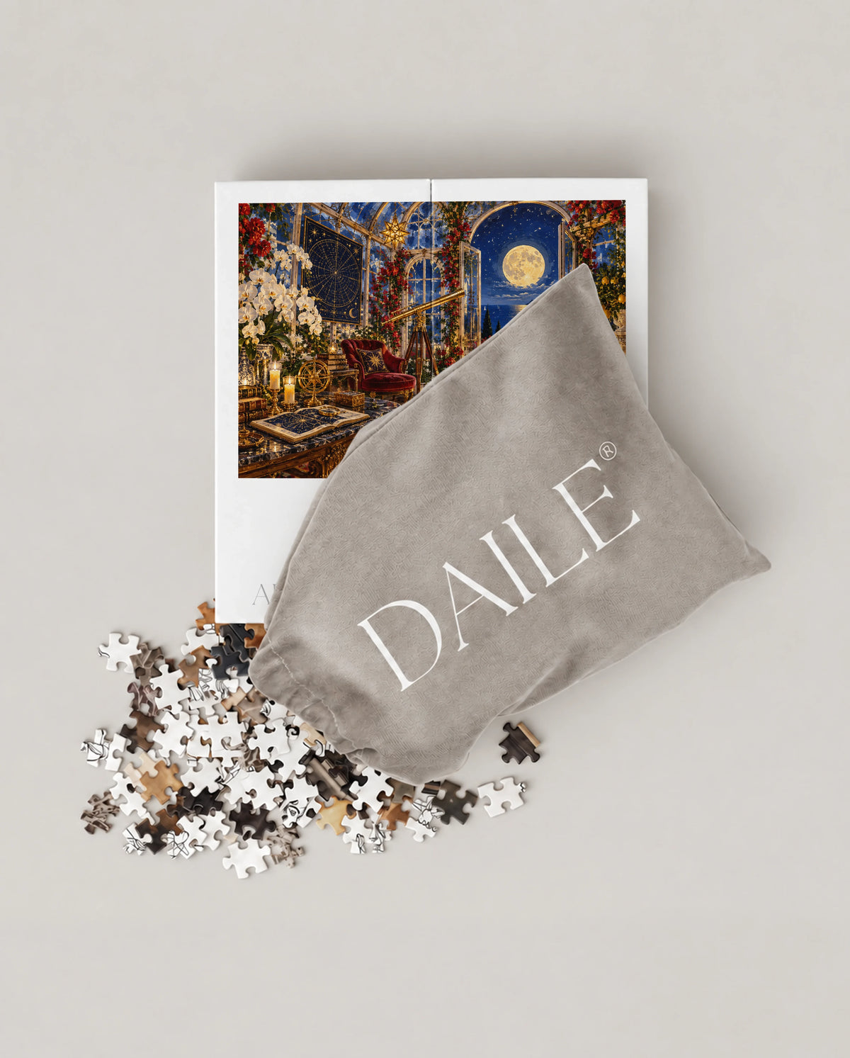 DAILE Mini set seen from above with pouch #set:mini