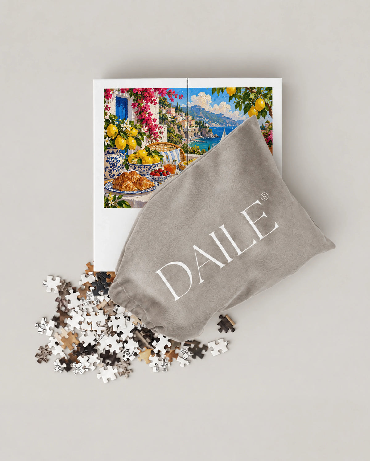 DAILE Mini set seen from above with pouch #set:mini
