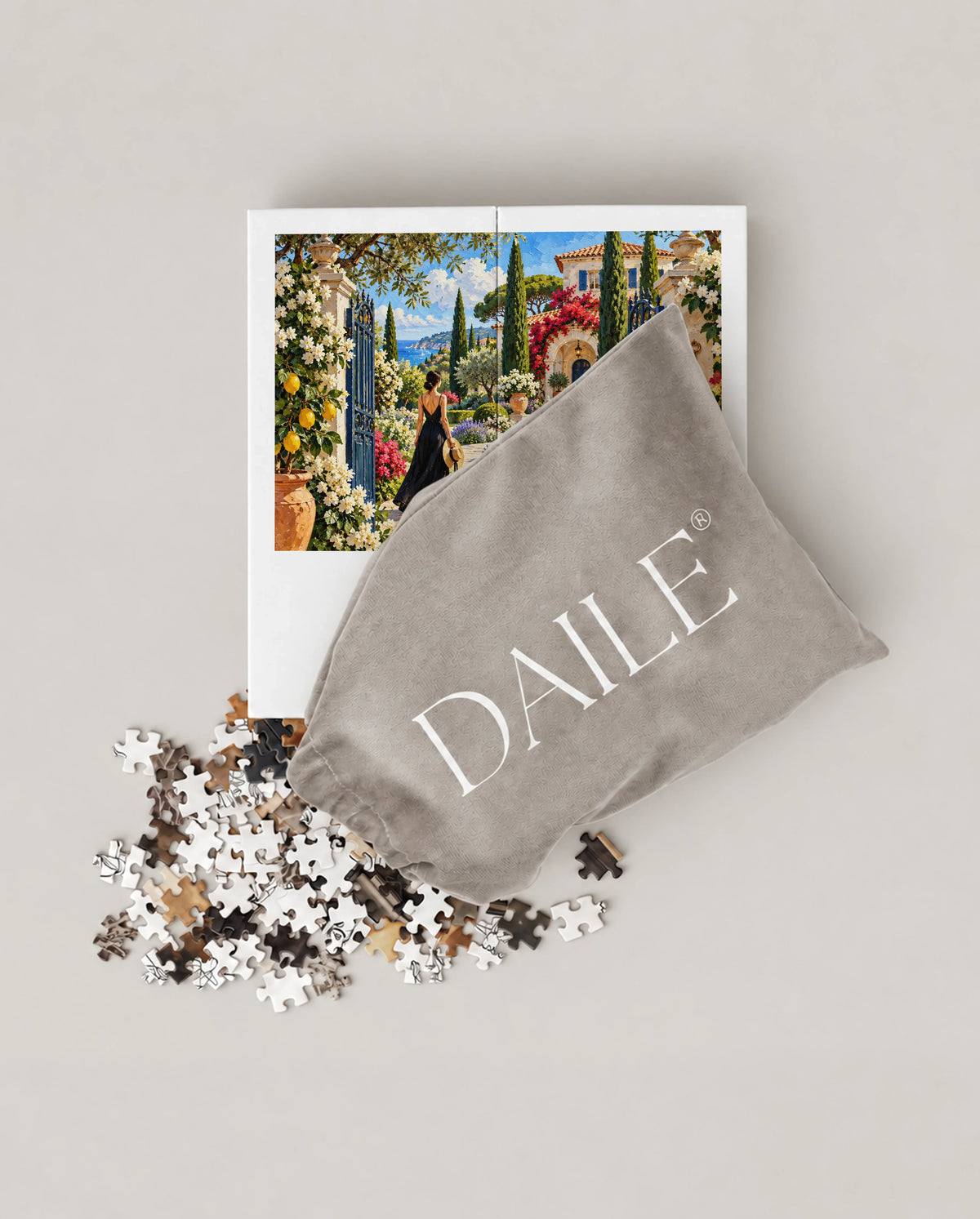 DAILE Mini set seen from above with pouch #set:mini