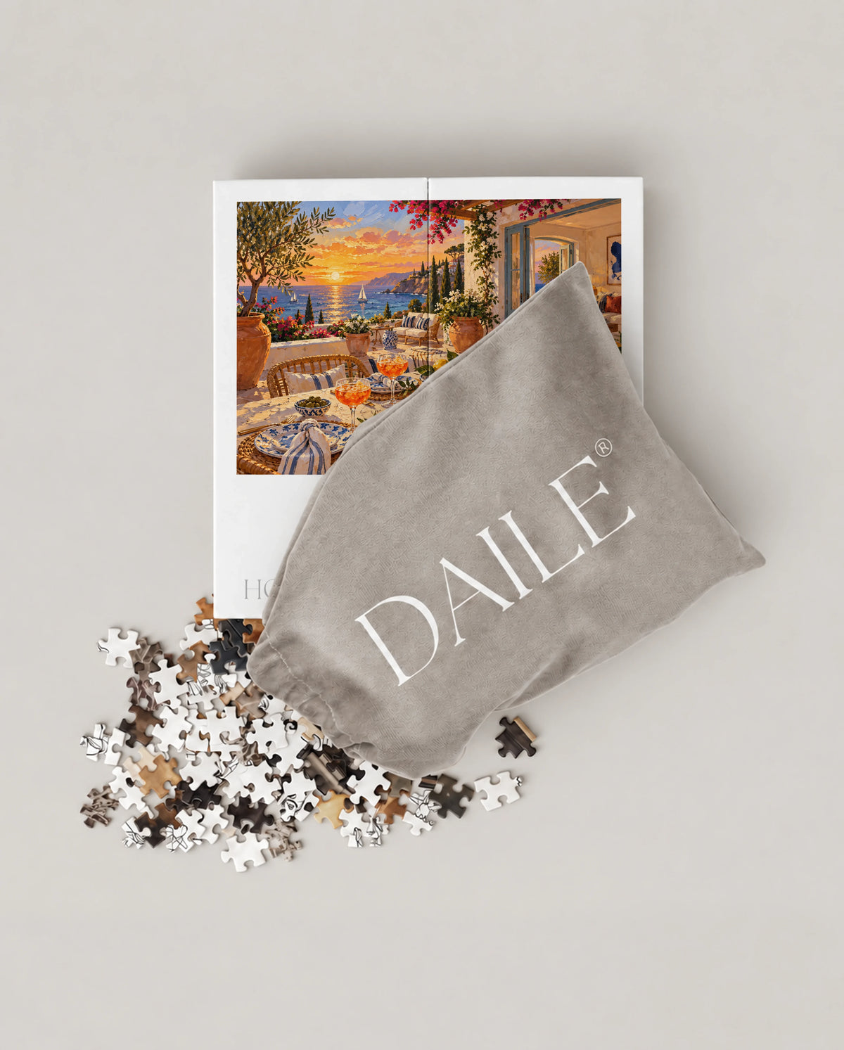 DAILE Mini set seen from above with pouch #set:mini