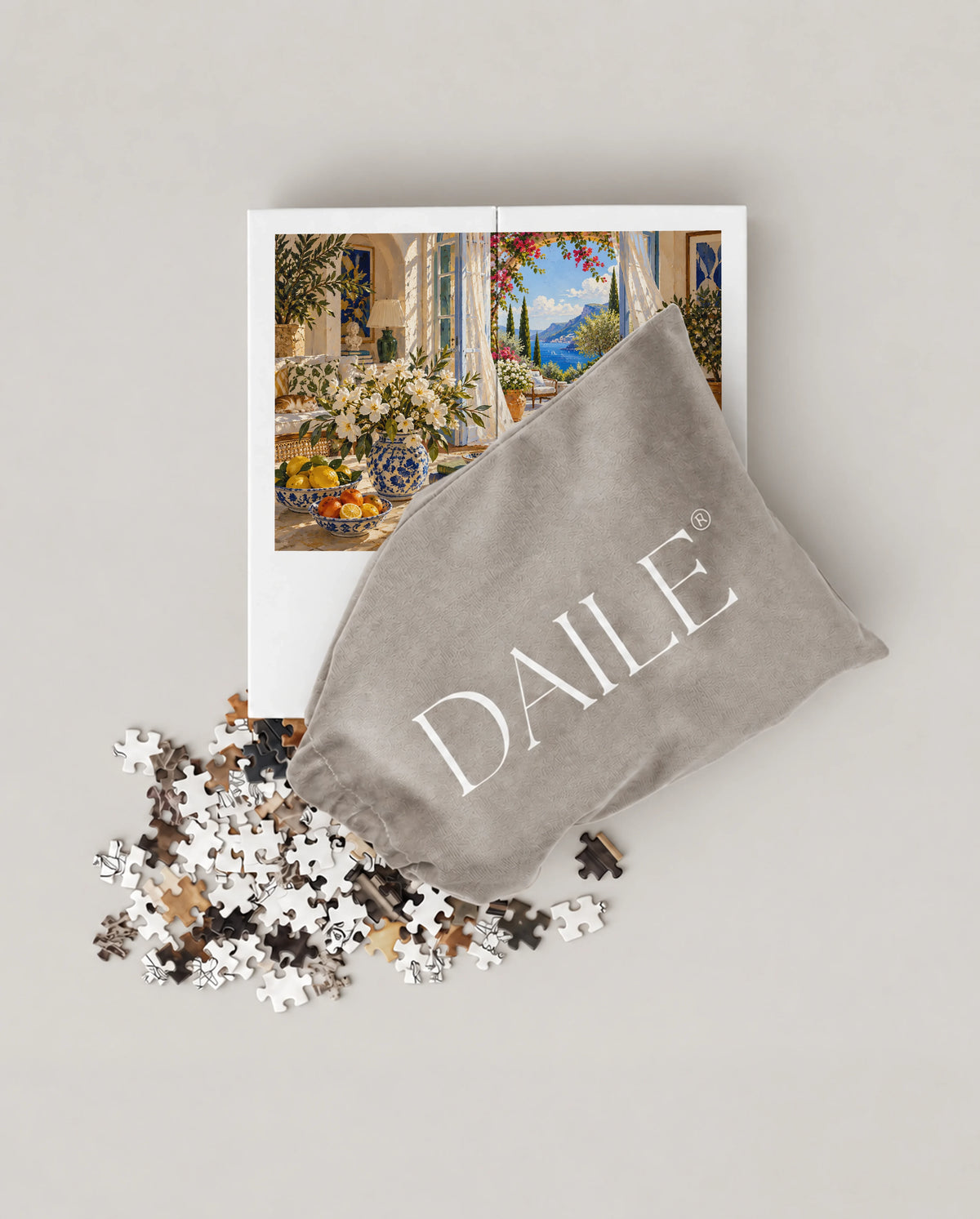 DAILE Mini set seen from above with pouch #set:mini