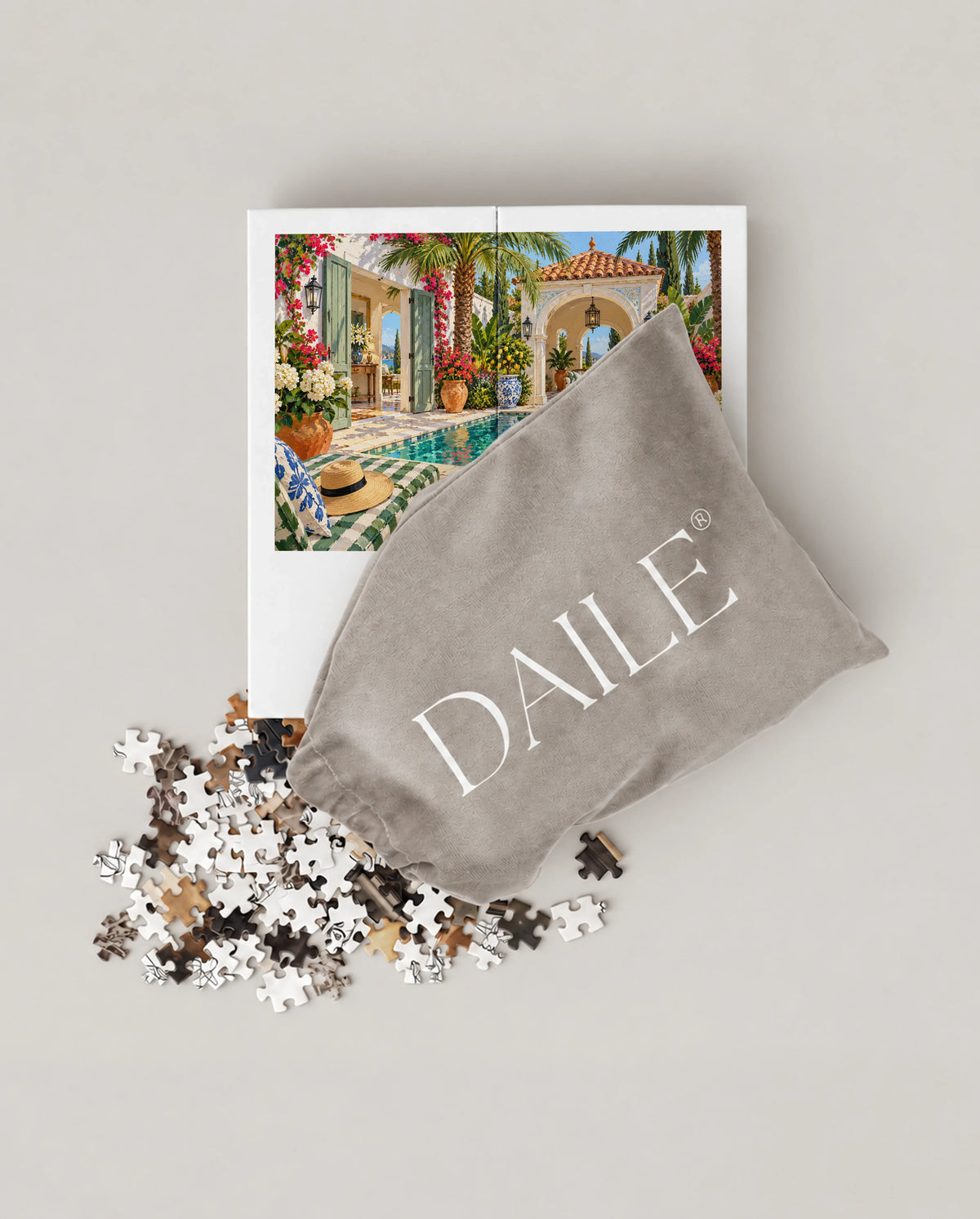 DAILE Mini set seen from above with pouch #set:mini