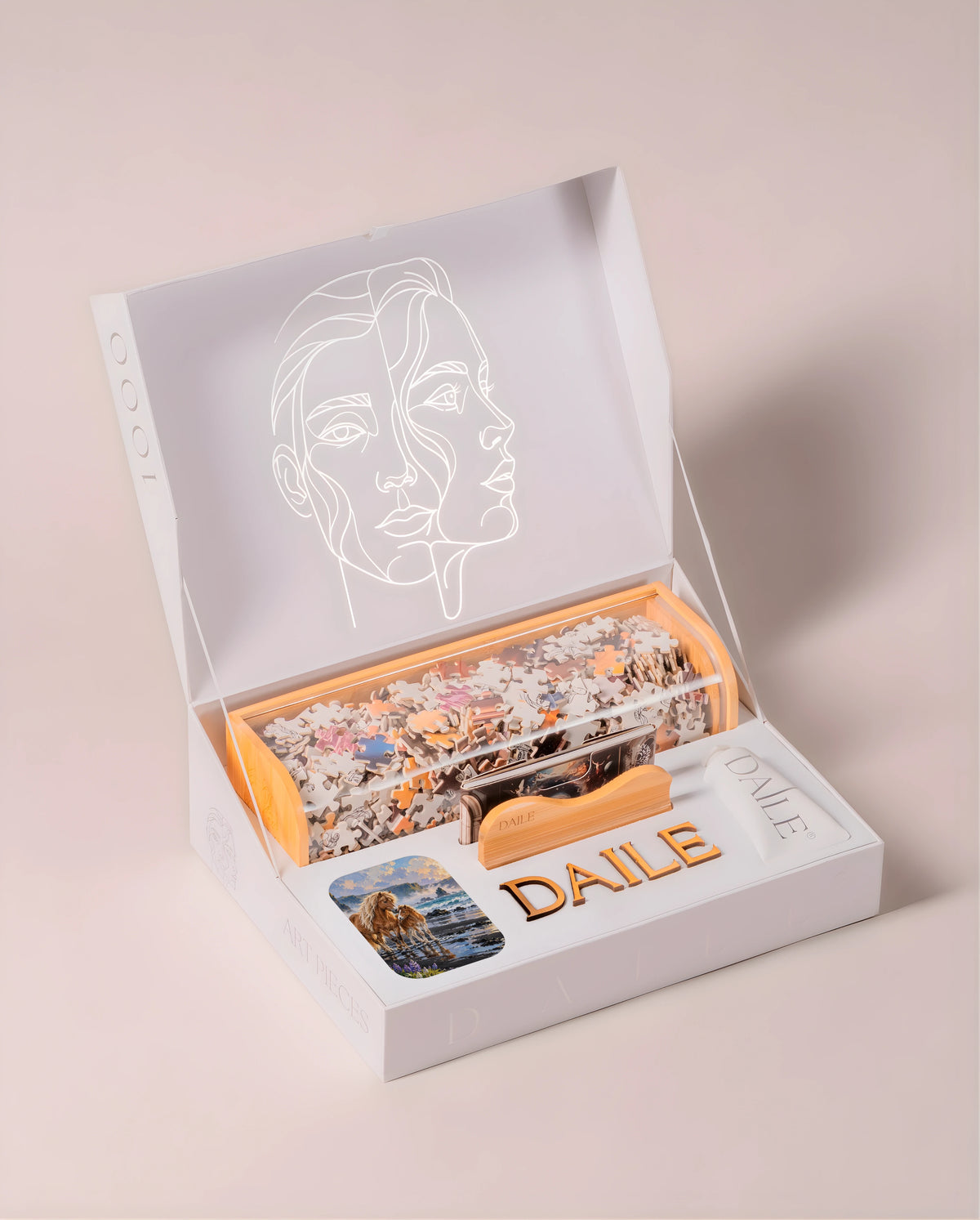 DAILE Classic gift box, open, without candle #set:classic