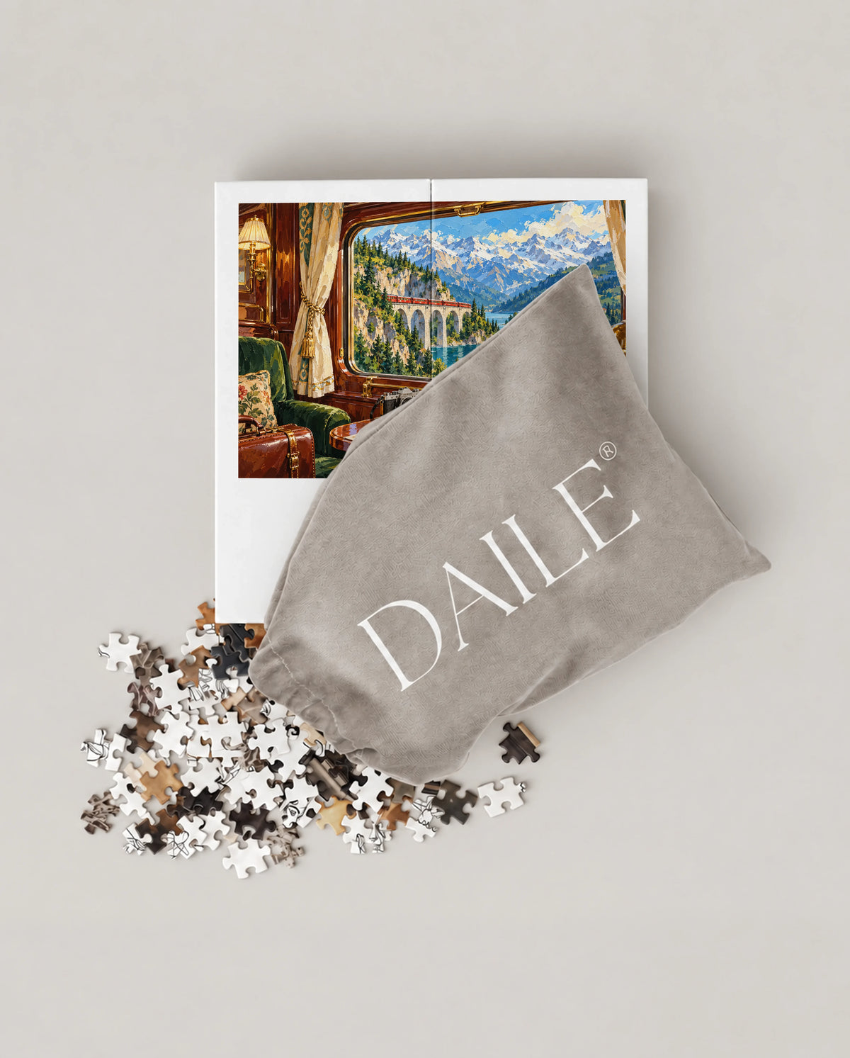 DAILE Mini set seen from above with pouch #set:mini