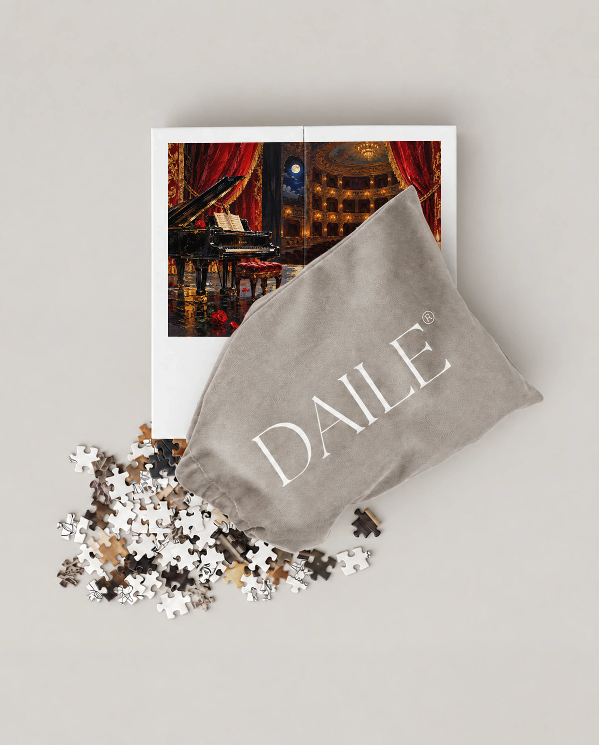 DAILE Mini set seen from above with pouch #set:mini