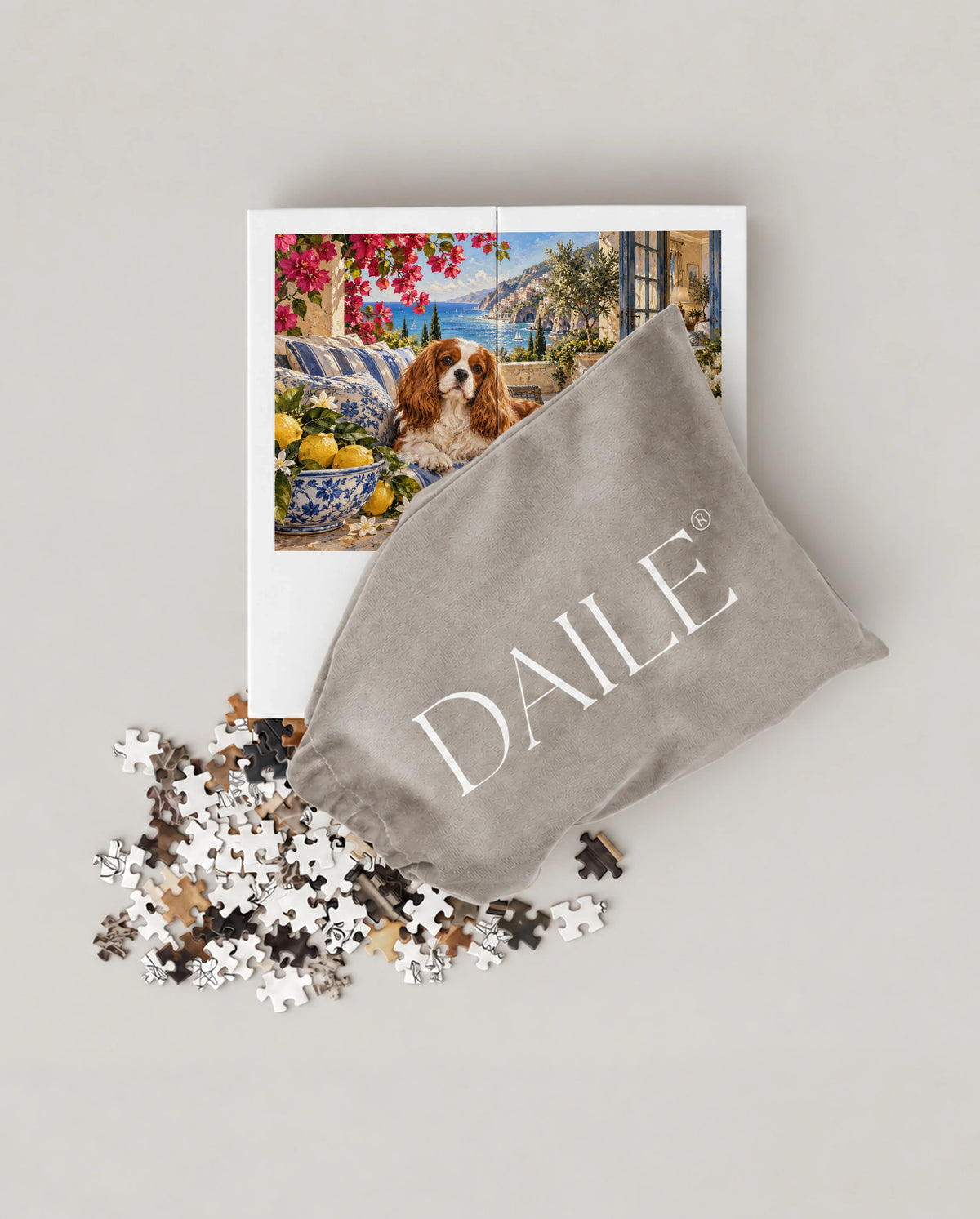 DAILE Mini set seen from above with pouch #set:mini