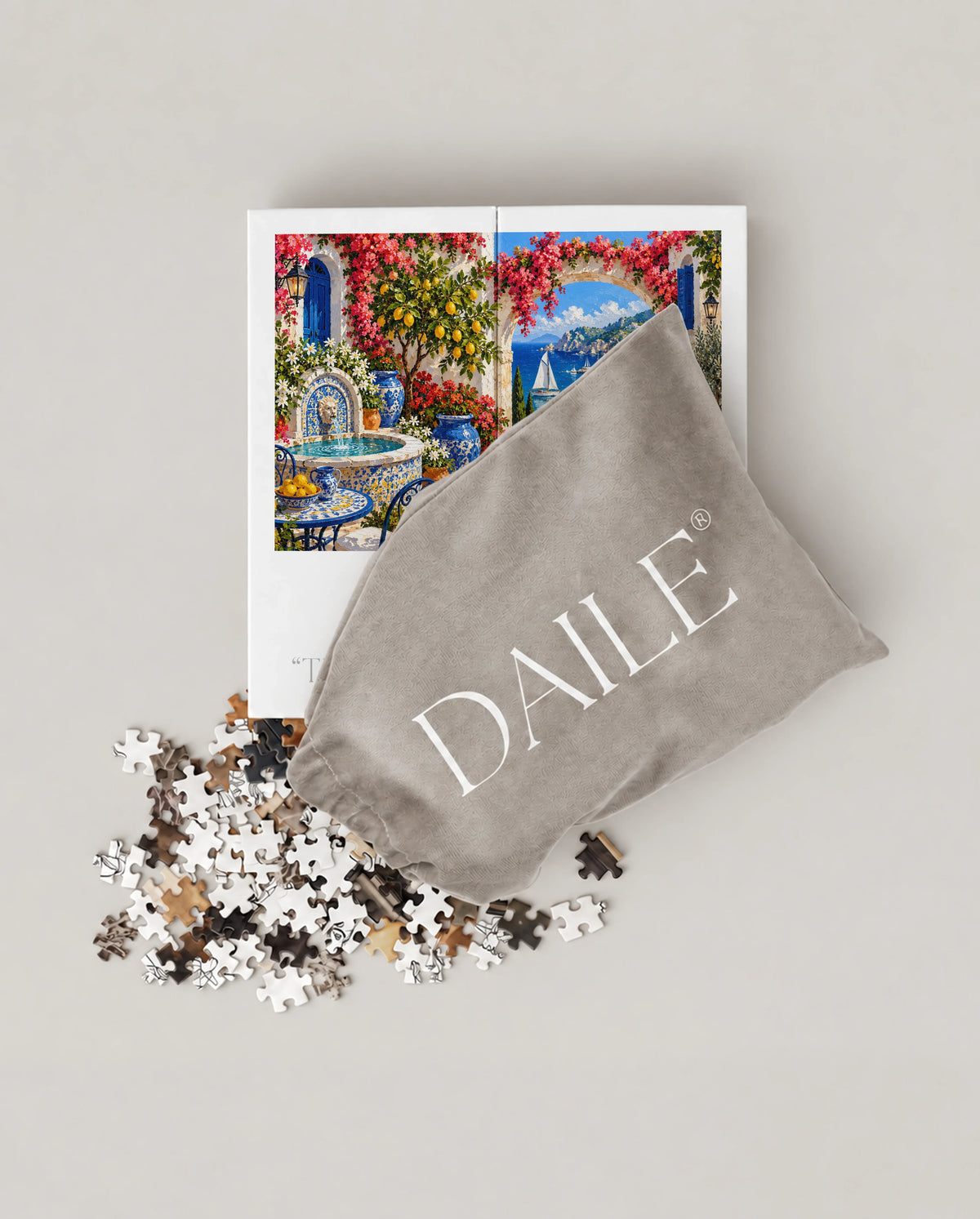 DAILE Mini set seen from above with pouch #set:mini