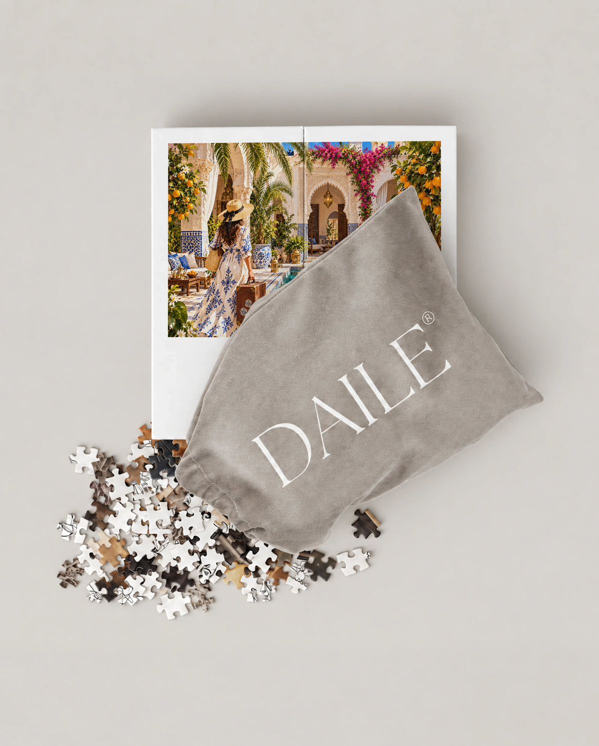 DAILE Mini set seen from above with pouch #set:mini