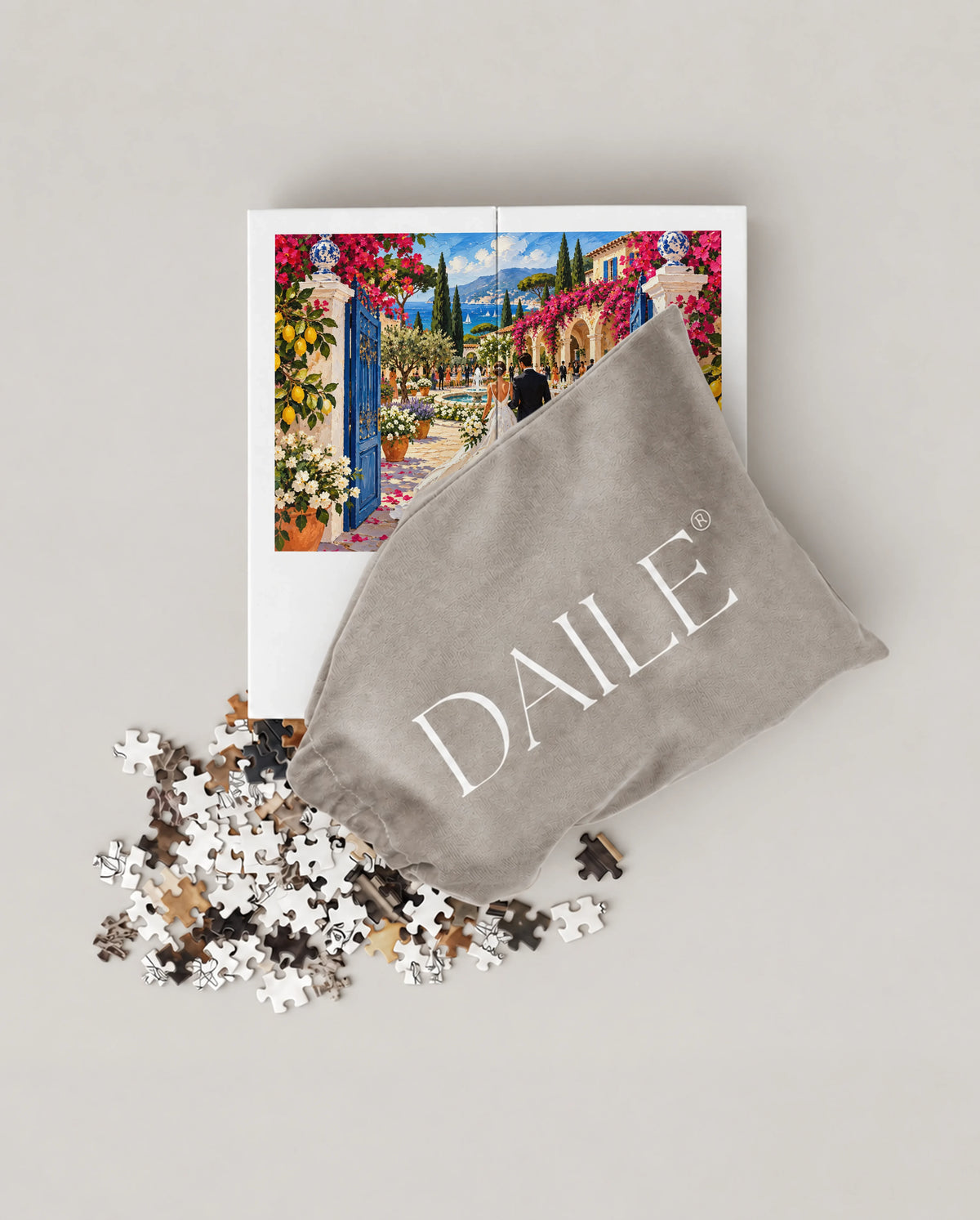 DAILE Mini set seen from above with pouch #set:mini
