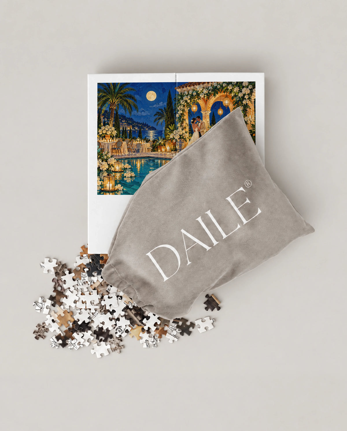 DAILE Mini set seen from above with pouch #set:mini