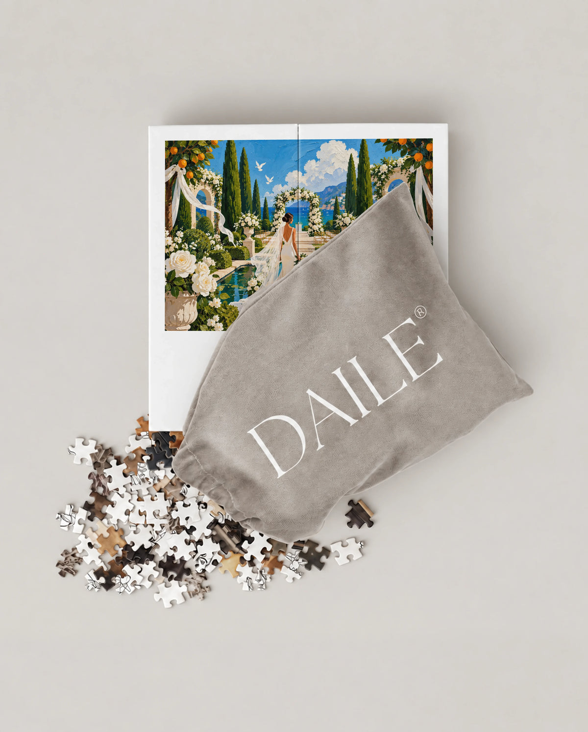 DAILE Mini set seen from above with pouch #set:mini