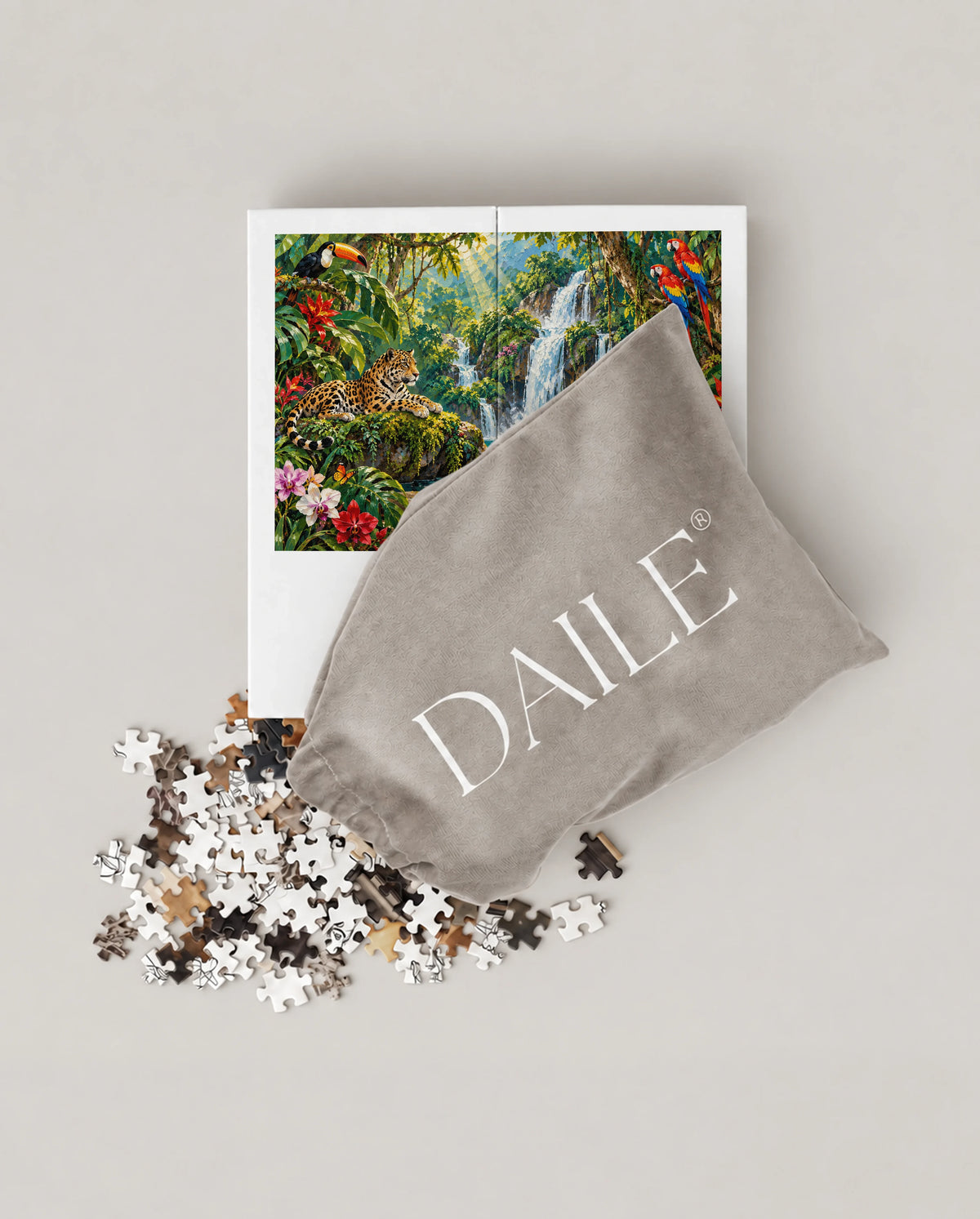 DAILE Mini set seen from above with pouch #set:mini