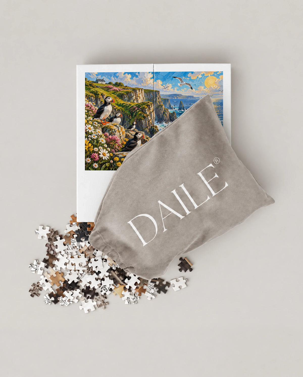 DAILE Mini set seen from above with pouch #set:mini