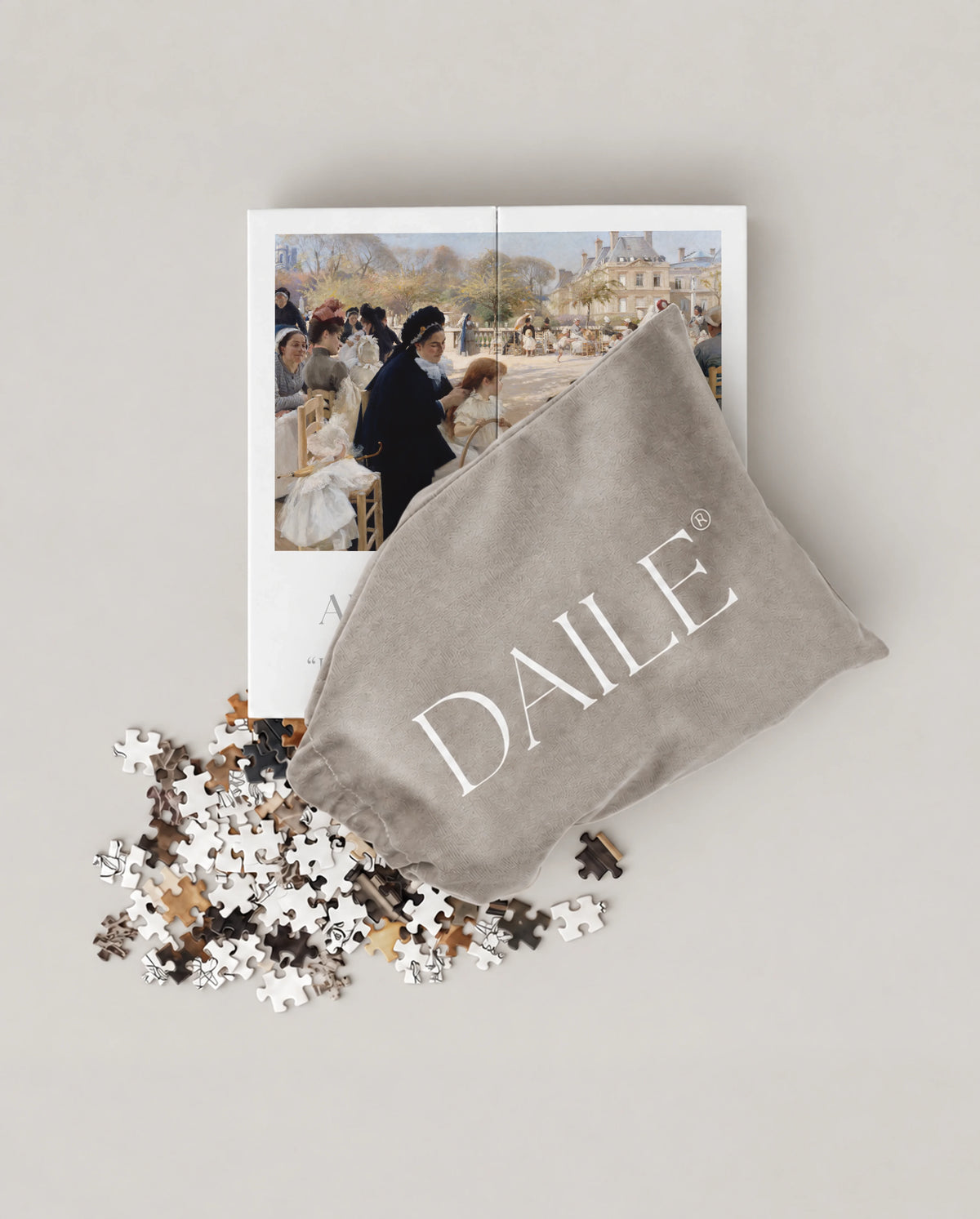 DAILE Mini set seen from above with pouch #set:mini