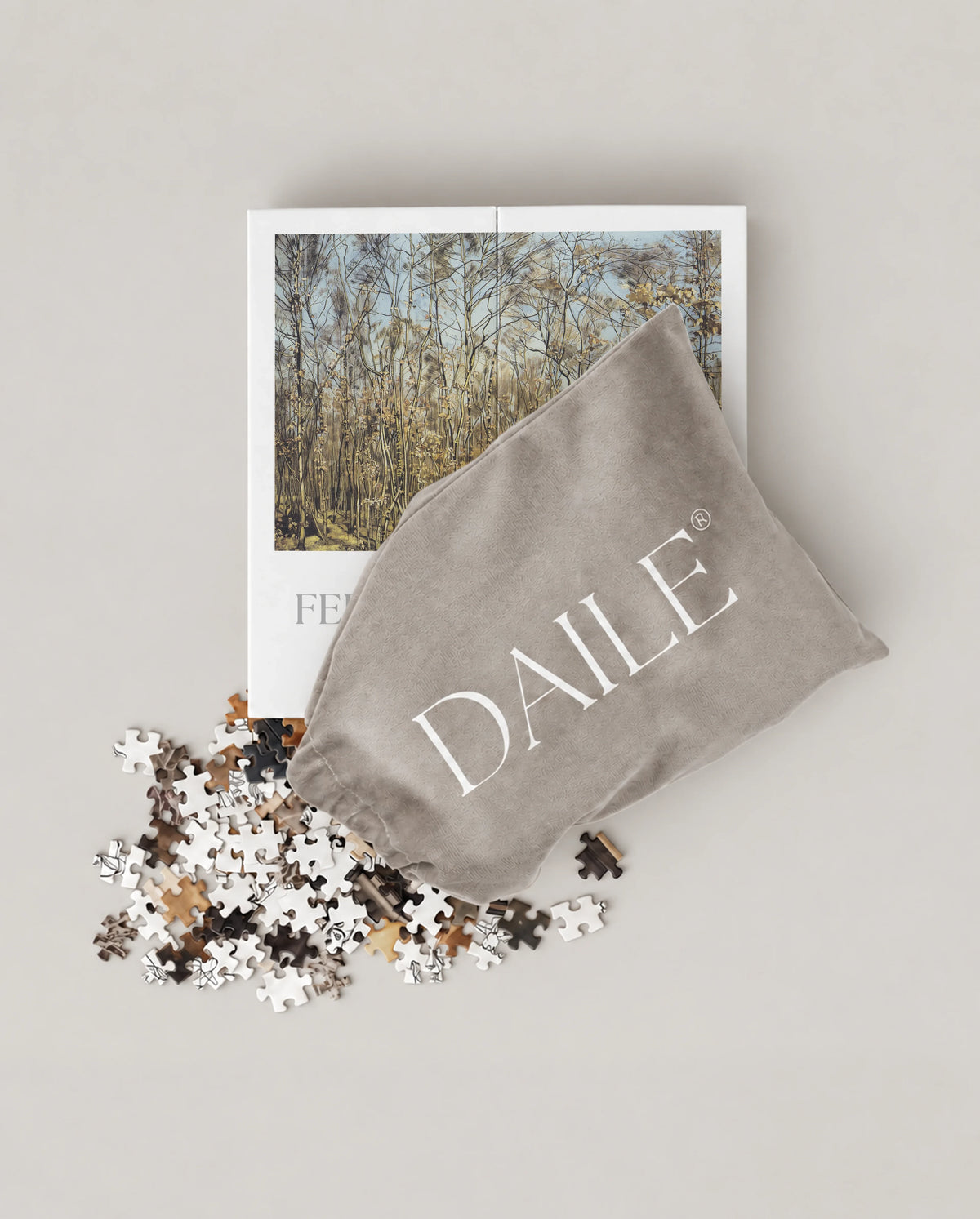 DAILE Mini set seen from above with pouch #set:mini