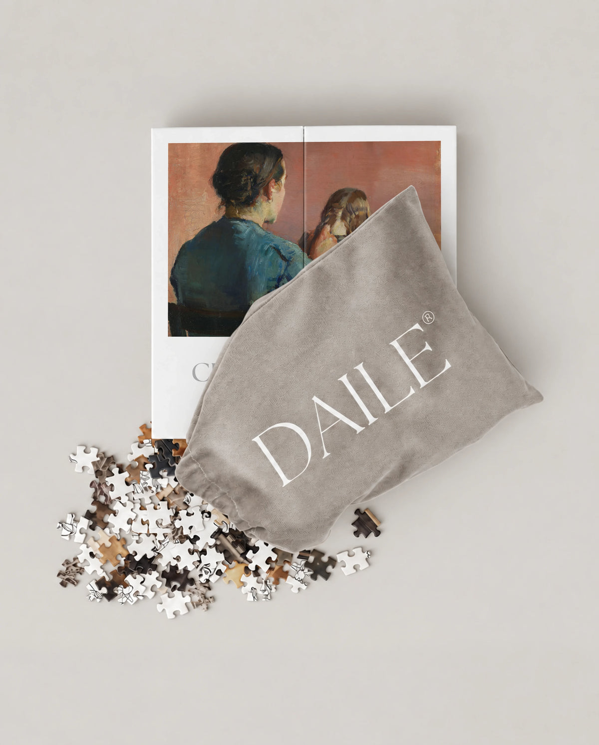 DAILE Mini set seen from above with pouch #set:mini