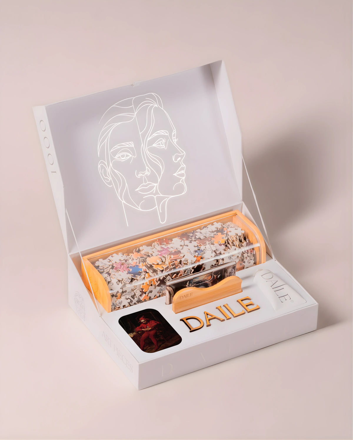 DAILE Classic gift box, open, without candle #set:classic