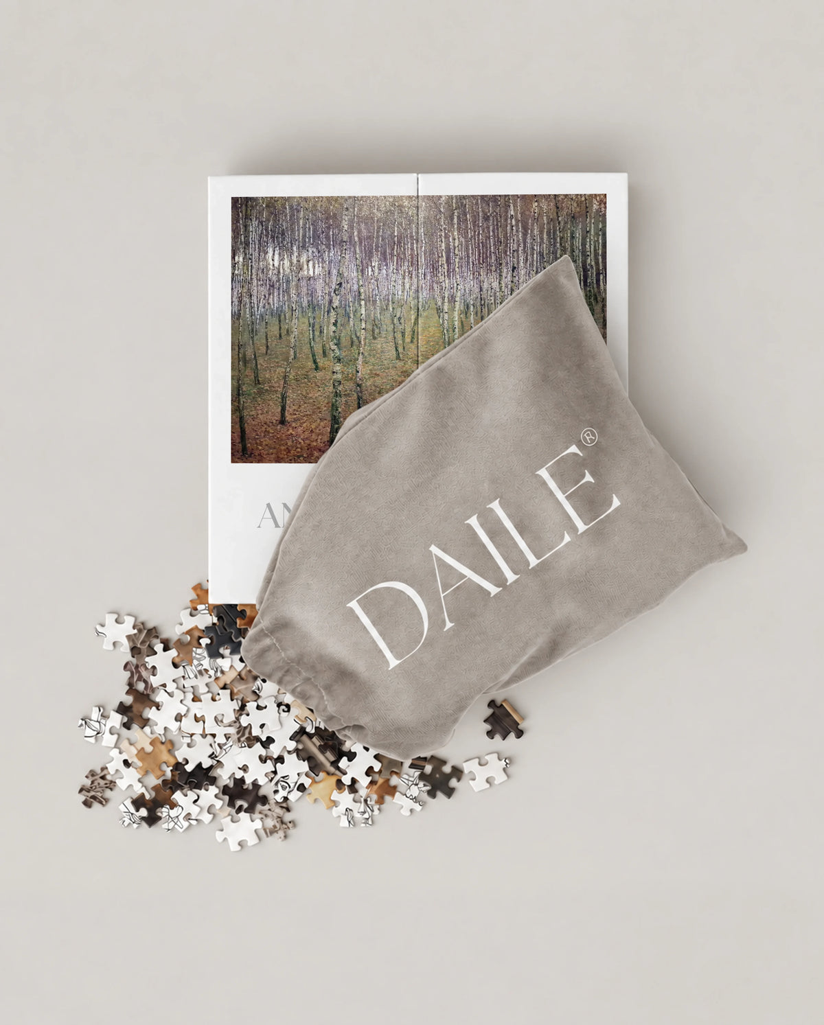 DAILE Mini set seen from above with pouch #set:mini