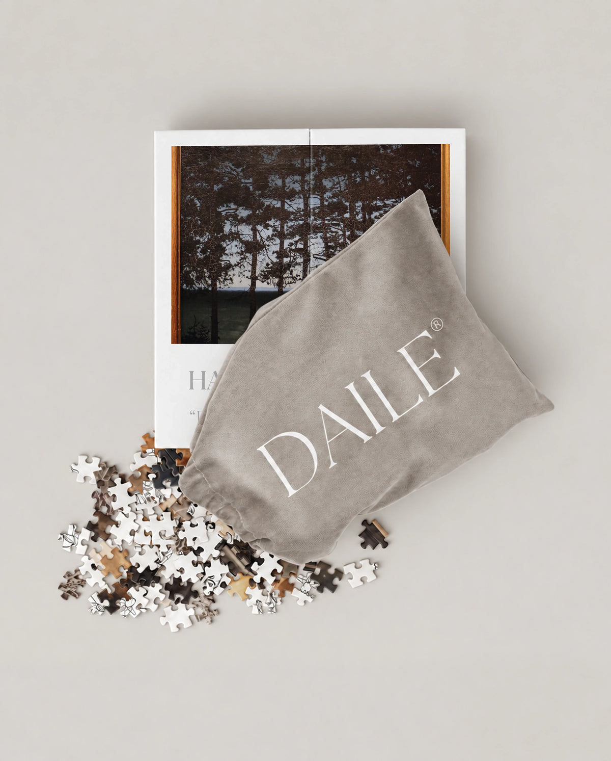 DAILE Mini set seen from above with pouch #set:mini