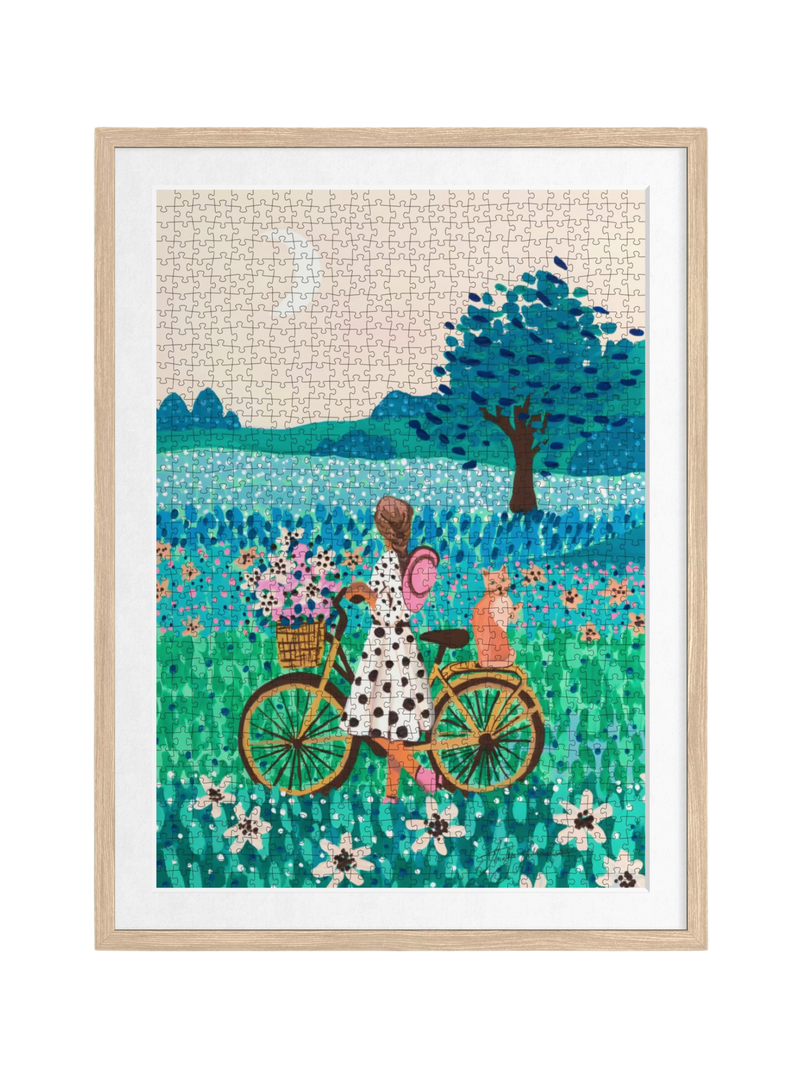 “Latvian Summer III ” premium DAILE art gift set for art lovers with 1000-piece puzzle experience