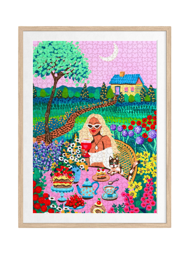 “Latvian Summer II” premium DAILE art gift set for art lovers with 1000-piece puzzle experience