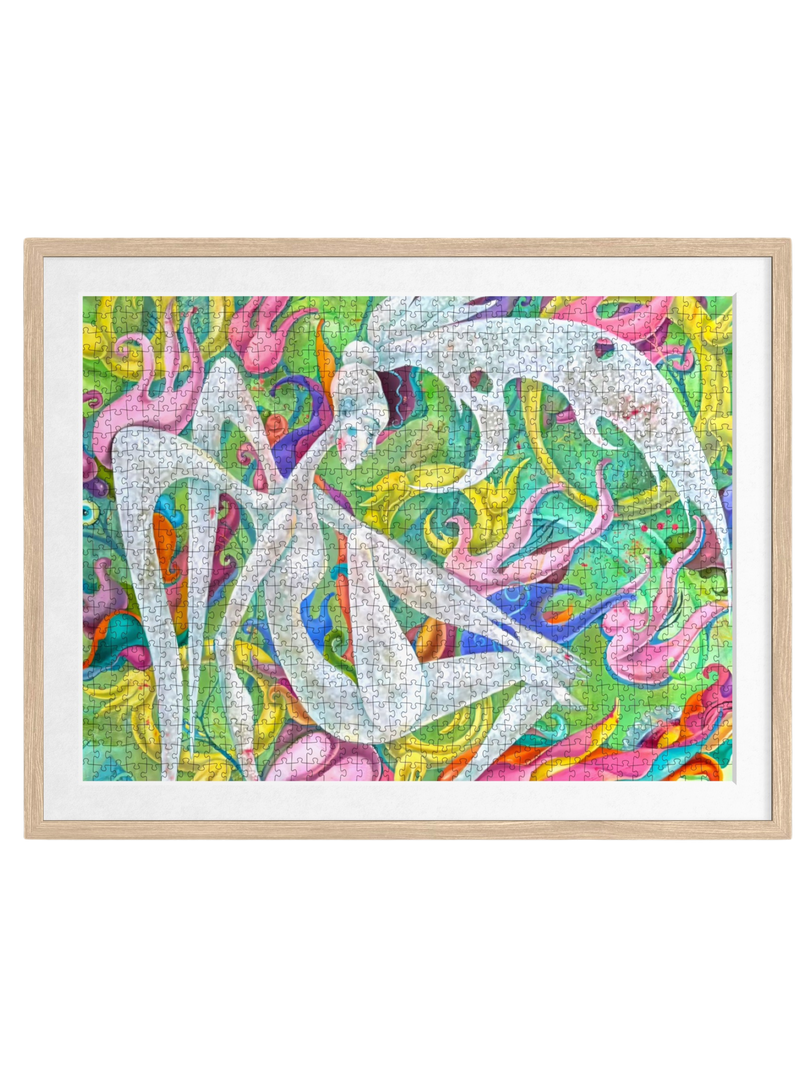 “ Eden ” premium DAILE art gift set for art lovers with 1000-piece puzzle experience