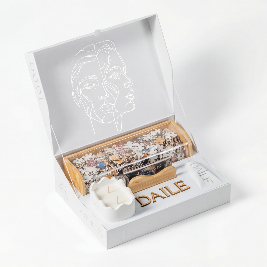 Premium DAILE art gift set detail for a meaningful gift experience