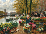 Market in Amsterdam — Henri Houben | DAILE 1000-Piece Art Puzzle Gift Set premium DAILE art gift set for art lovers with 1000-piece puzzle experience