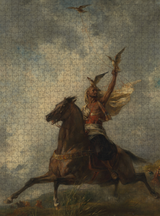 The Arab Falconer, Eugène Fromentin | DAILE premium DAILE art gift set for art lovers with 1000-piece puzzle experience