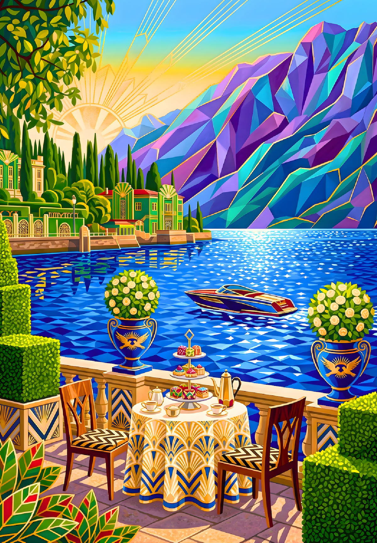 Té junto al lago en la Riviera, de DAILE STUDIO