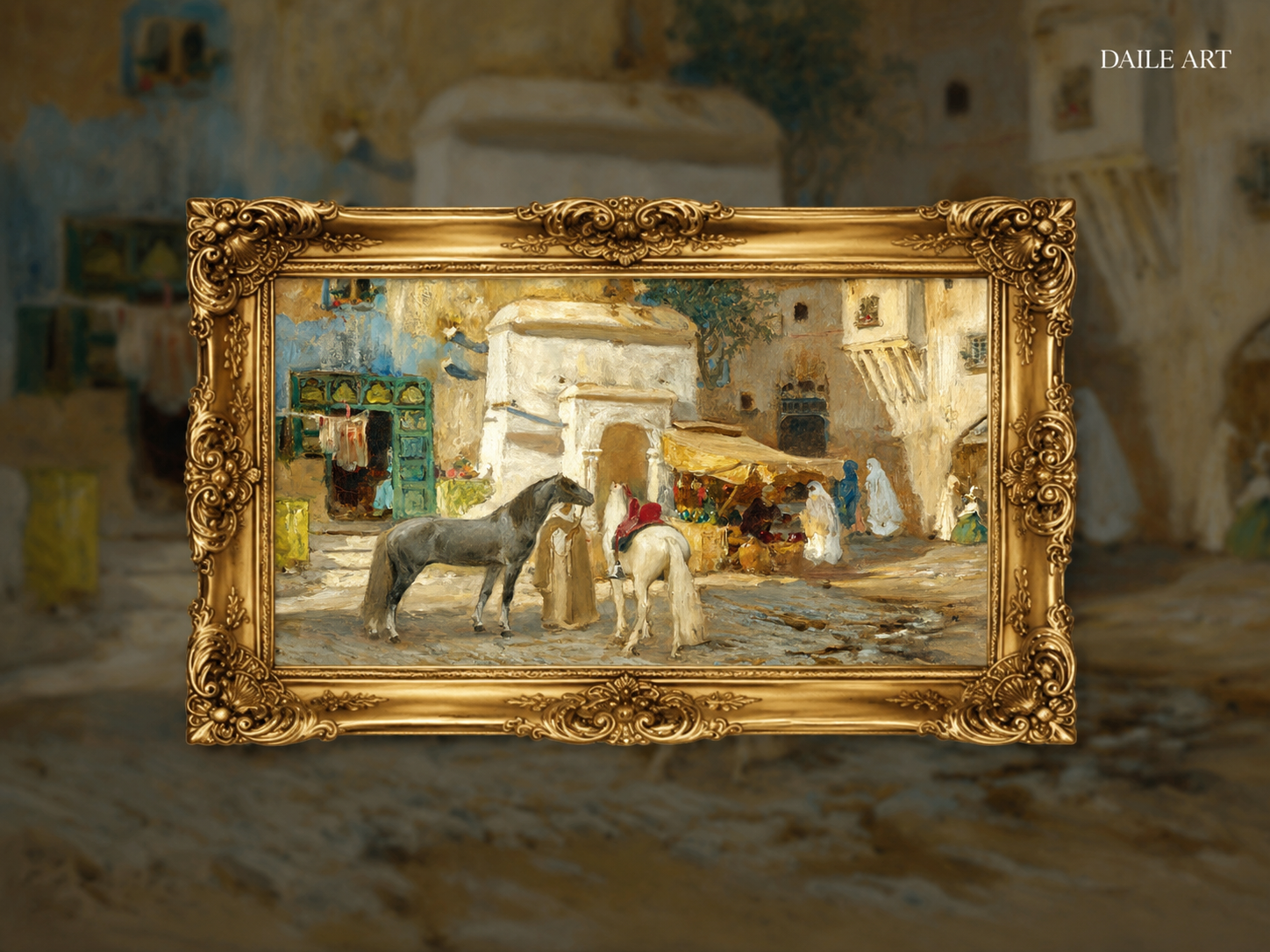 The Market Square — Bridgman | DAILE 1000-Piece Art Puzzle Gift Set