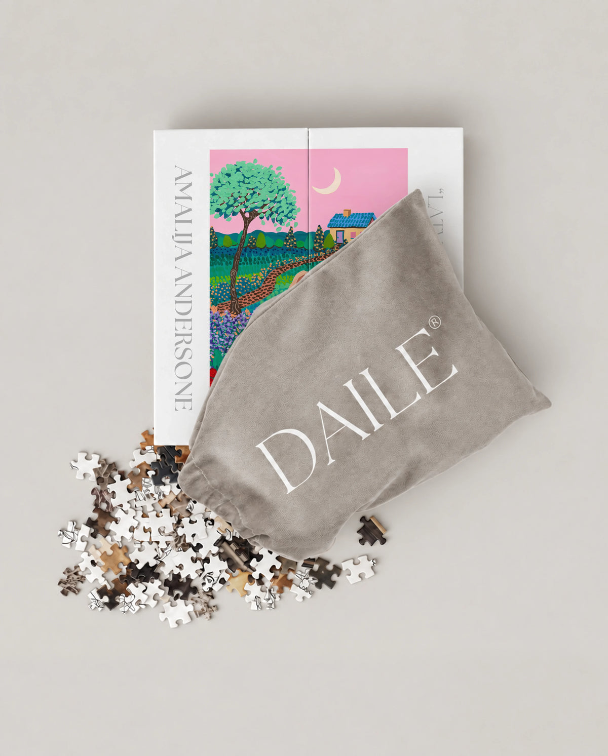 DAILE Mini set seen from above with pouch #set:mini