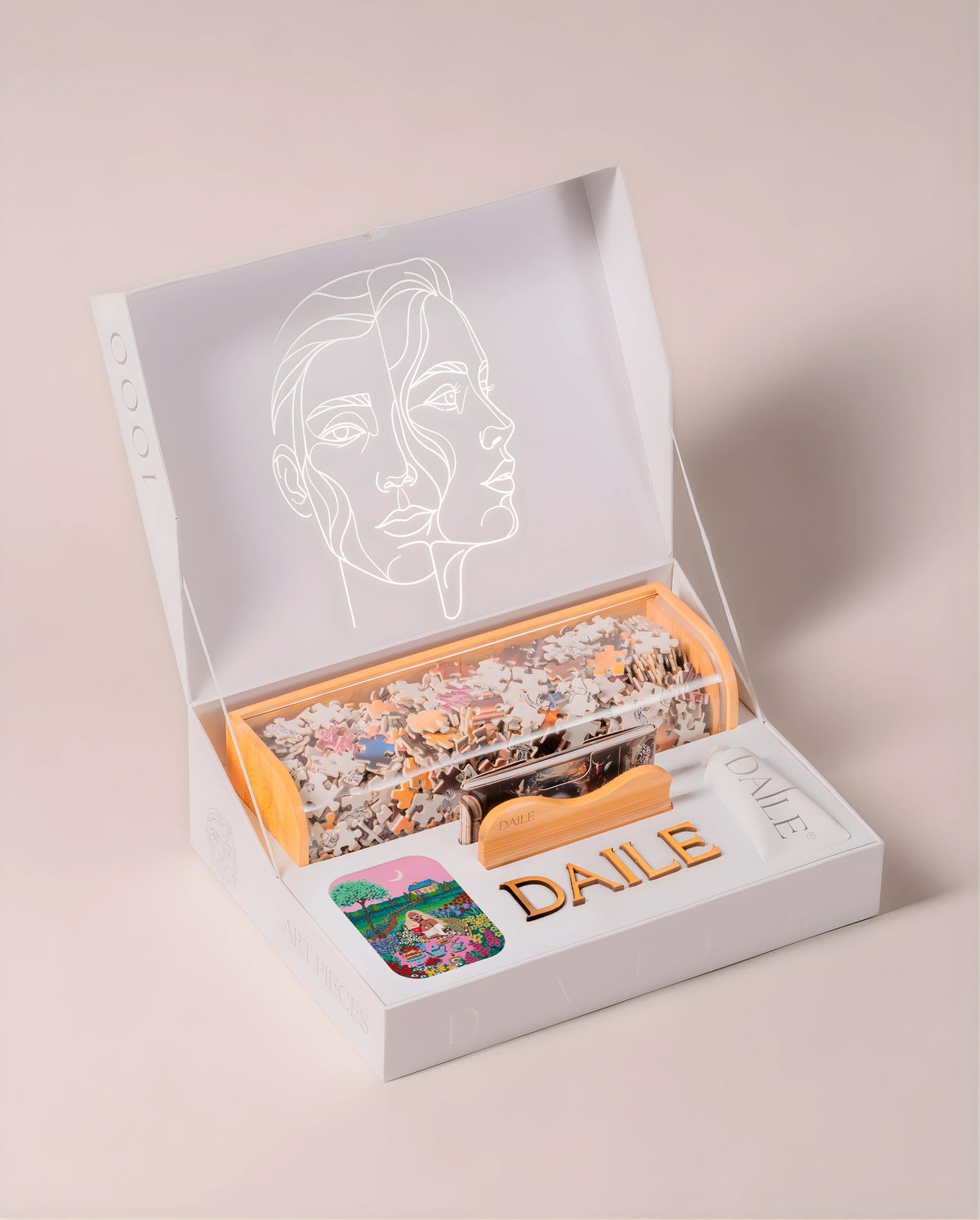 DAILE Classic gift box, open, without candle #set:classic