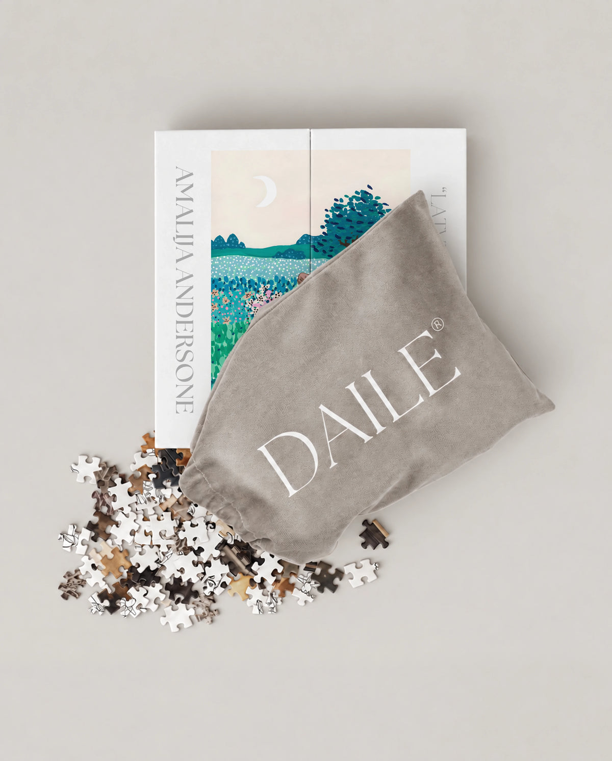 DAILE Mini set seen from above with pouch #set:mini