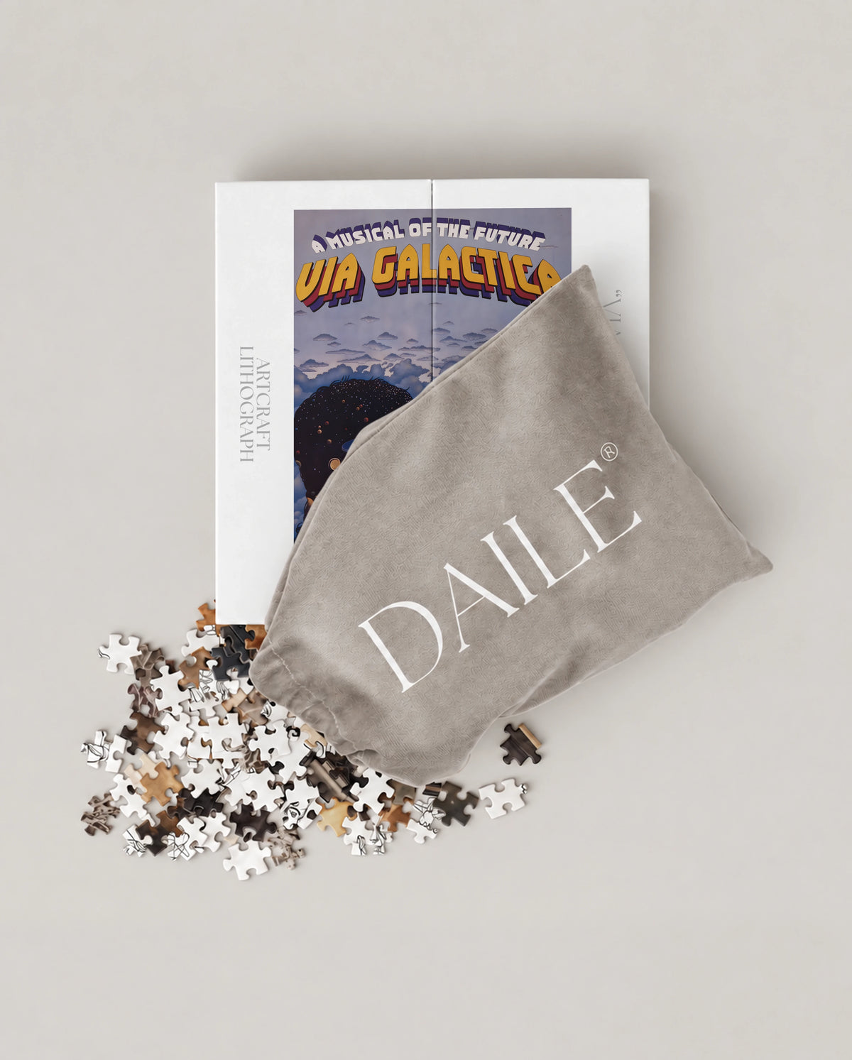 DAILE Mini set seen from above with pouch #set:mini
