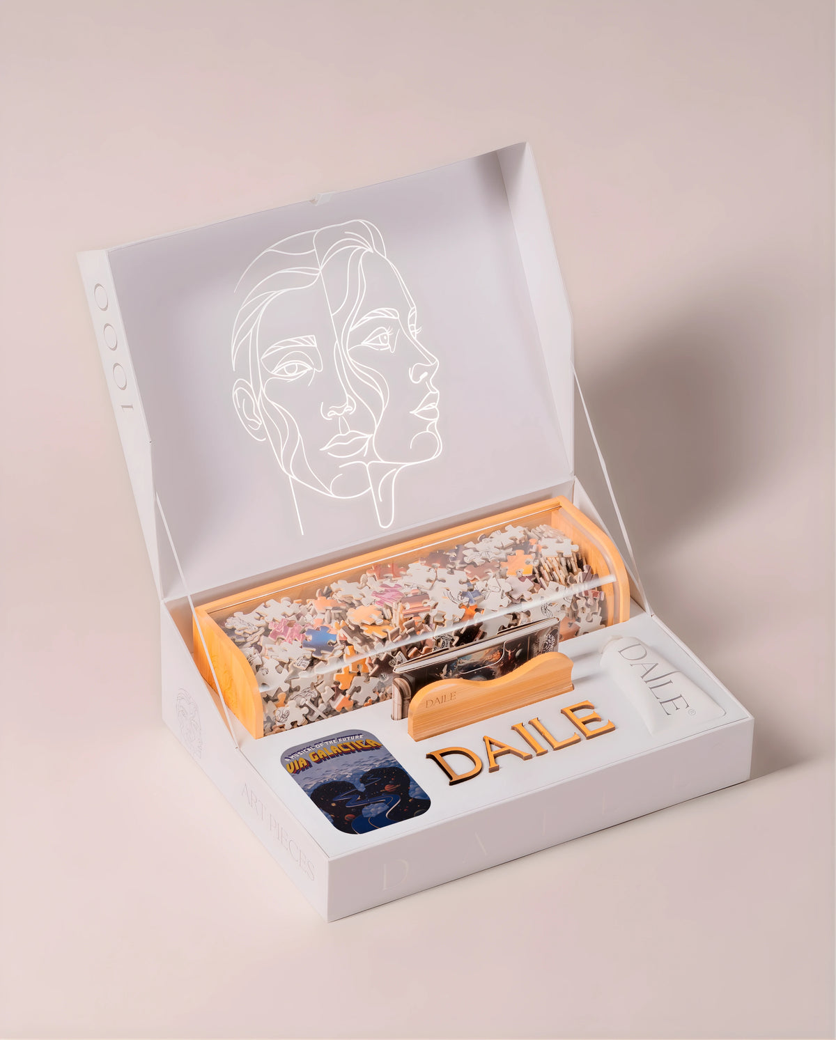 DAILE Classic gift box, open, without candle #set:classic