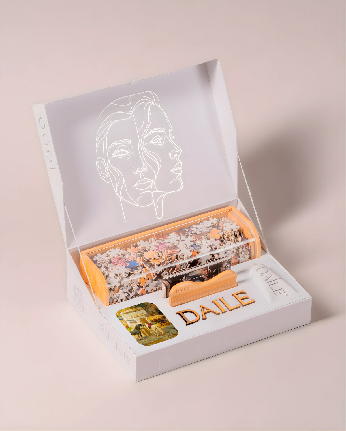 DAILE Classic gift box, open, without candle #set:classic