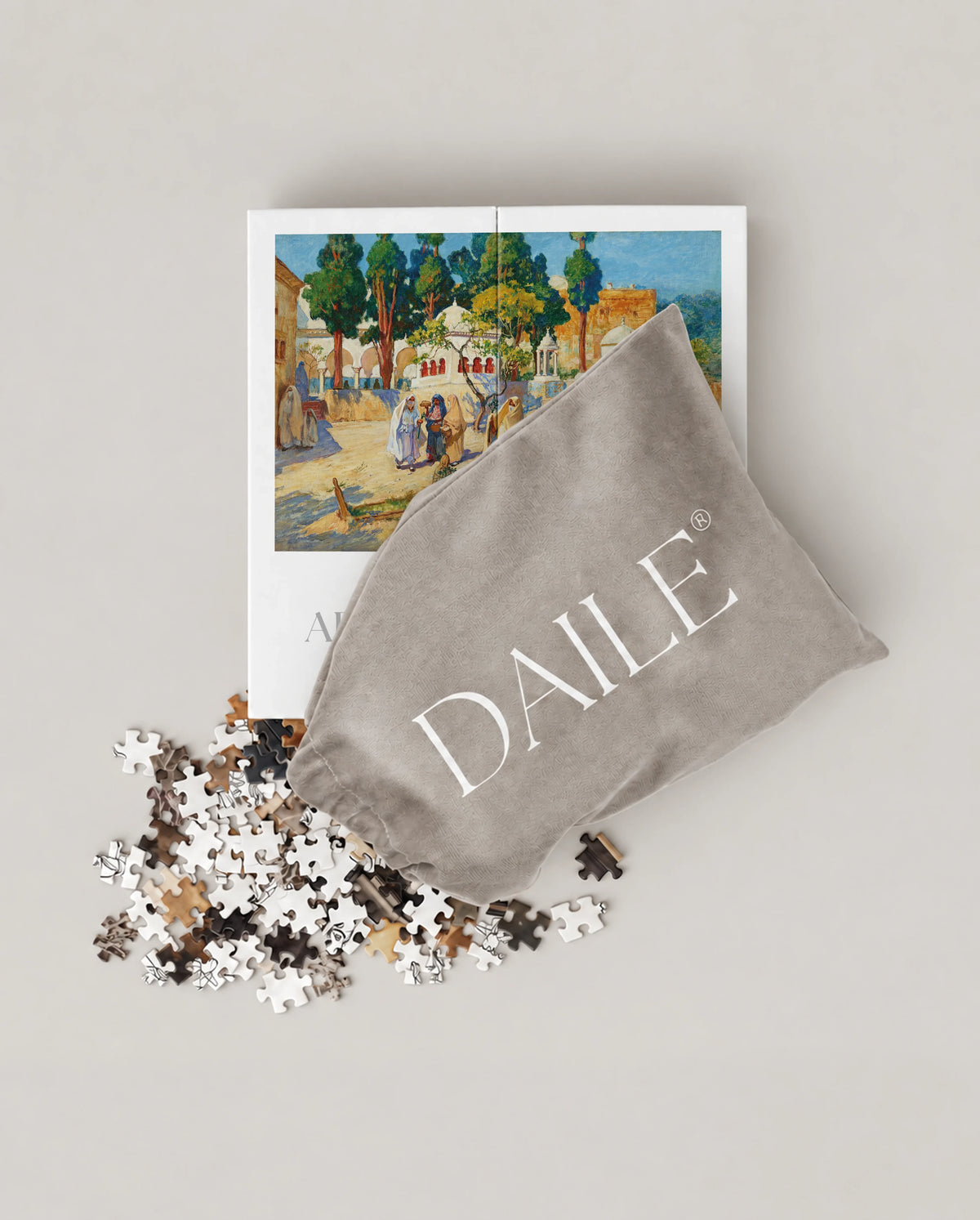 DAILE Mini set seen from above with pouch #set:mini