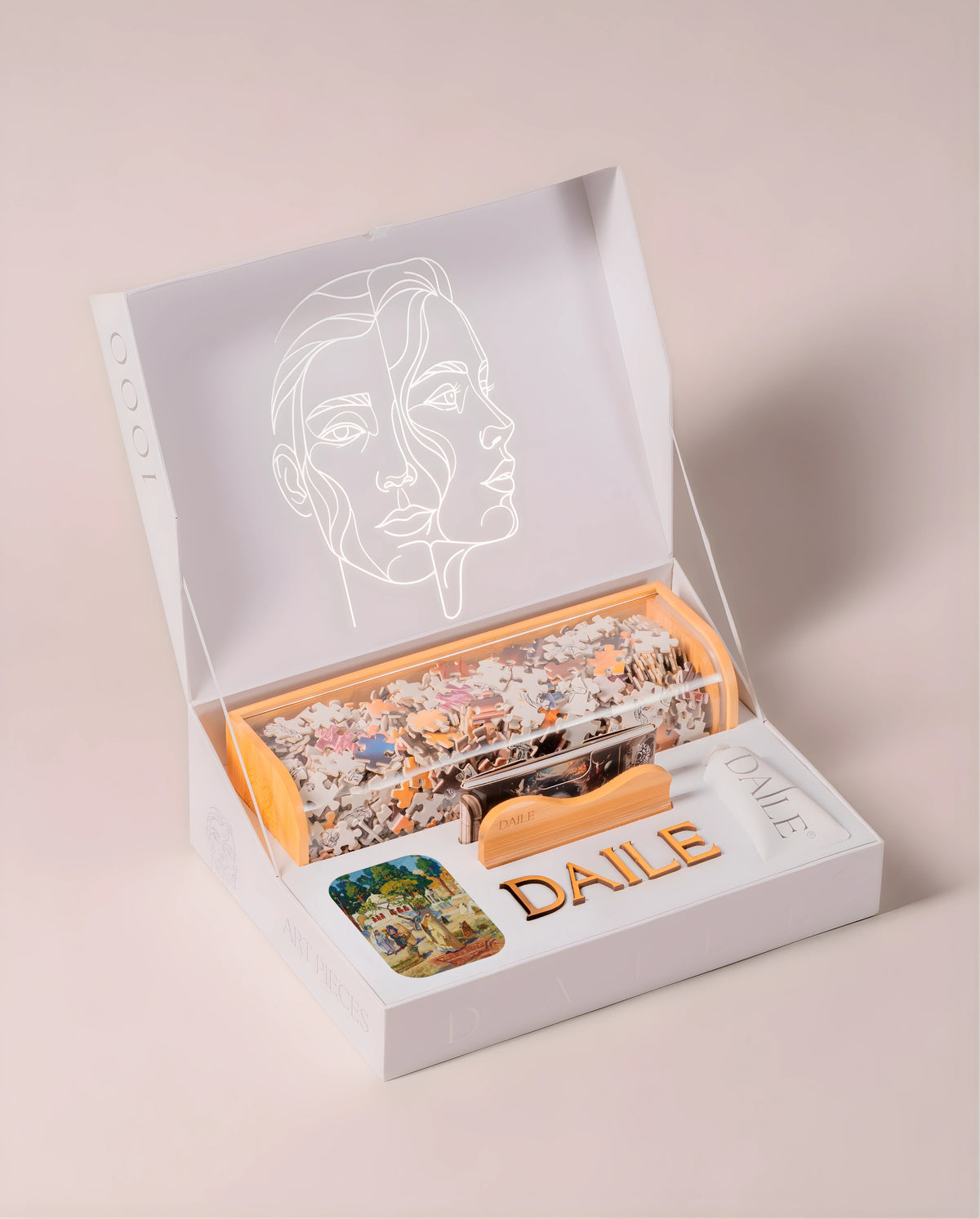 DAILE Classic gift box, open, without candle #set:classic