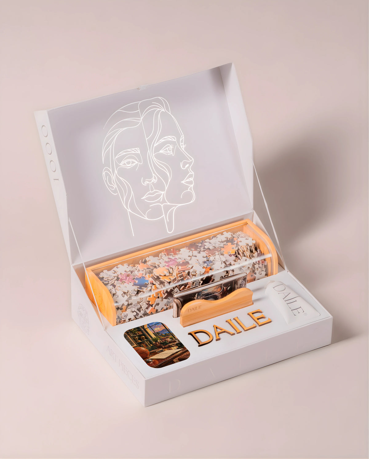 DAILE Classic gift box, open, without candle #set:classic