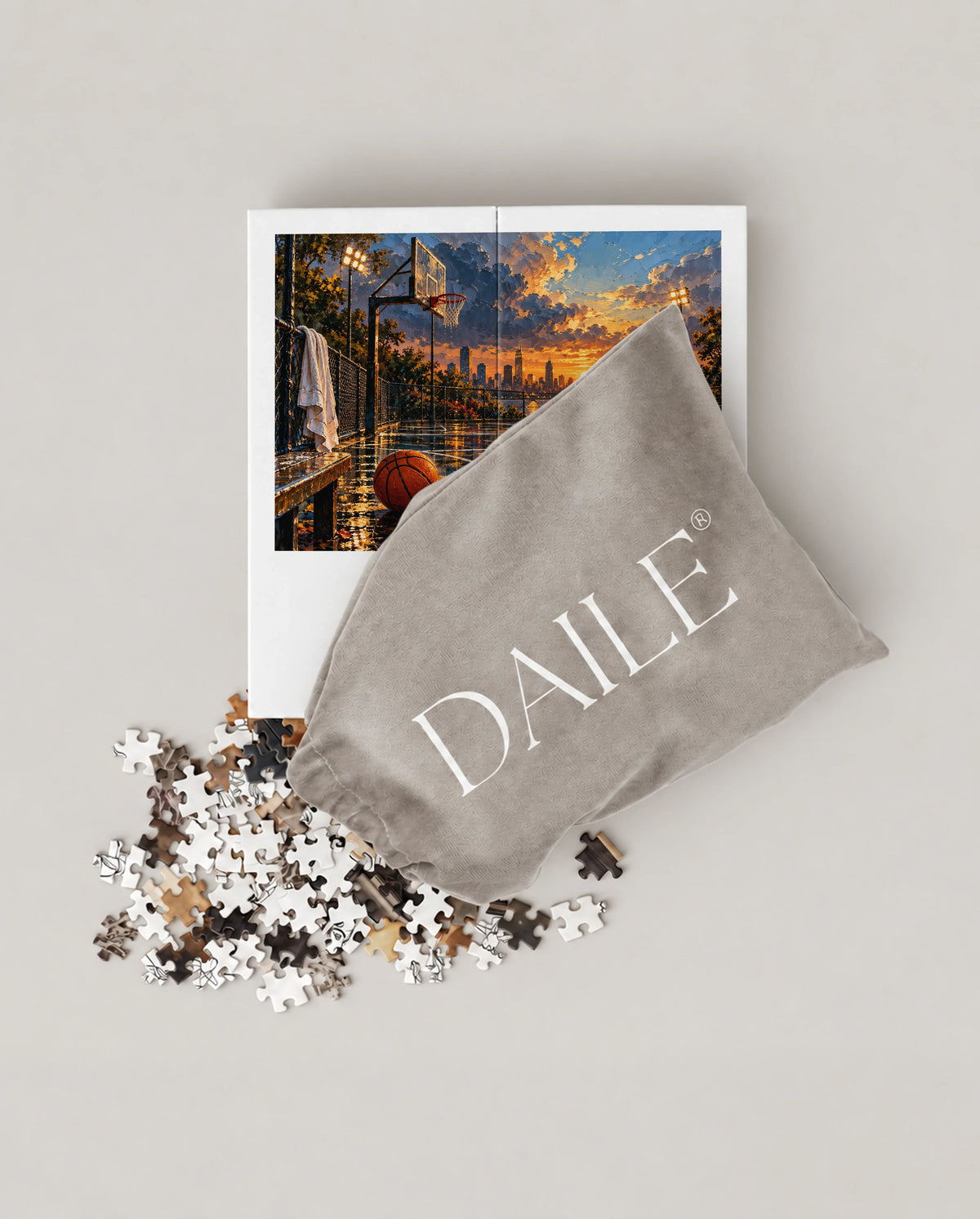 DAILE Mini set seen from above with pouch #set:mini