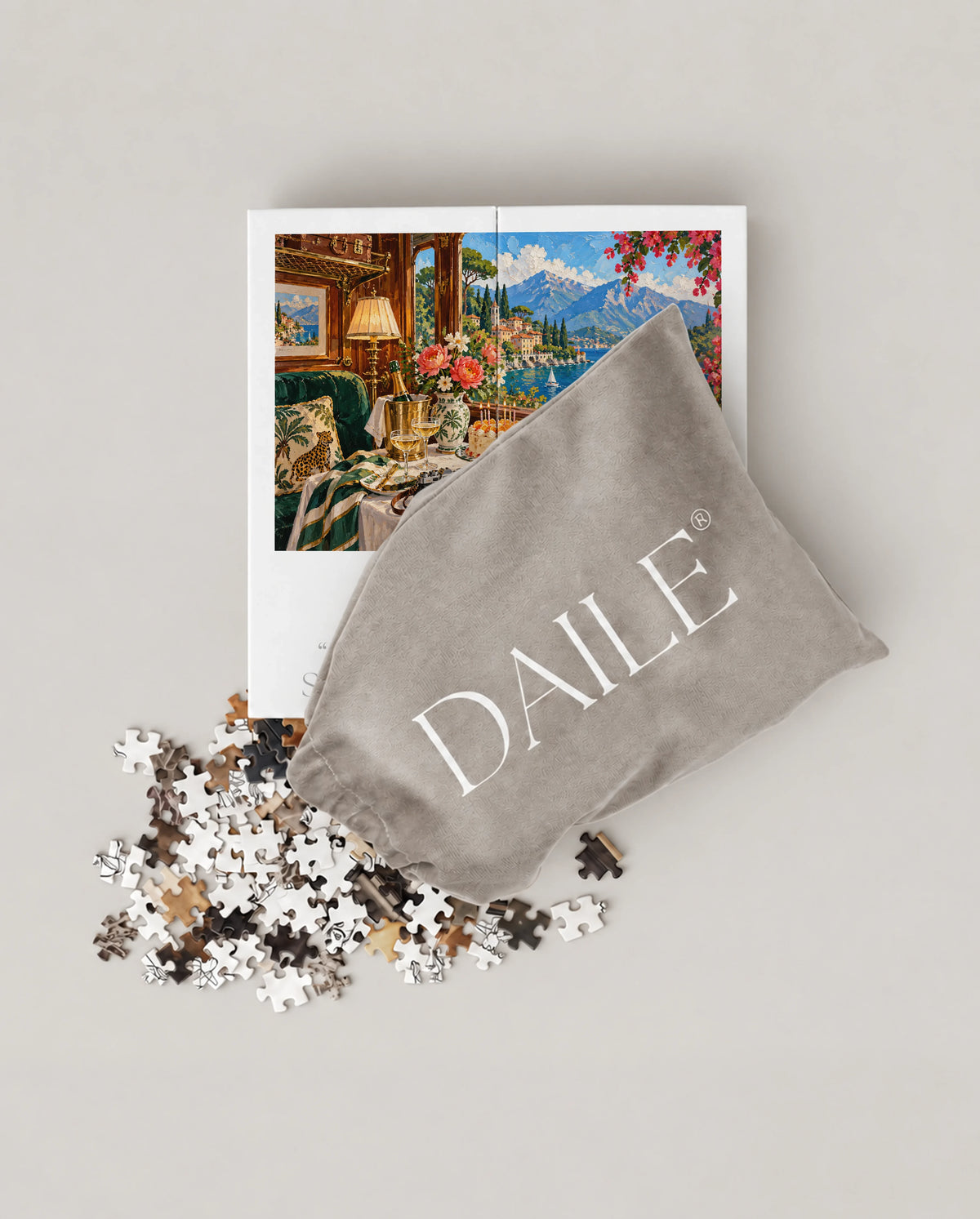 DAILE Mini set seen from above with pouch #set:mini