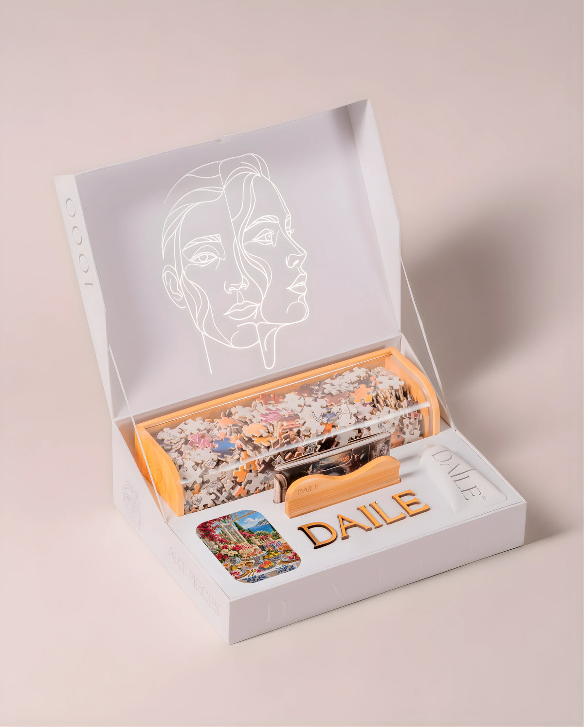 DAILE Classic gift box, open, without candle #set:classic