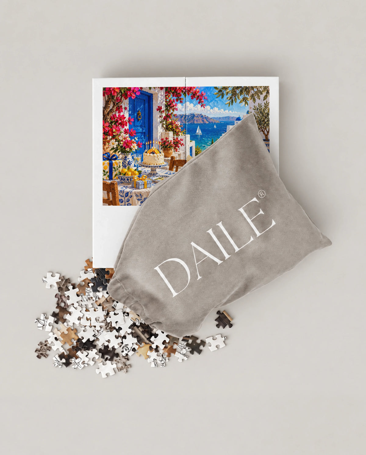 DAILE Mini set seen from above with pouch #set:mini