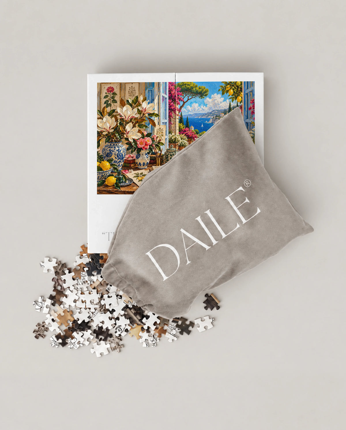 DAILE Mini set seen from above with pouch #set:mini